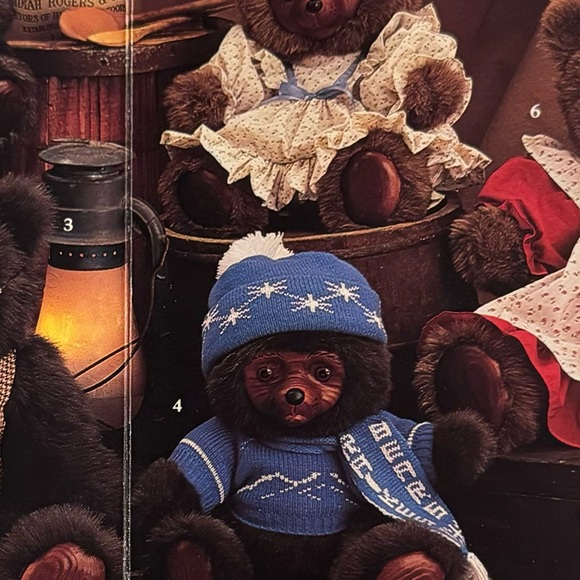 Vintage Robert Raikes Collectible Eric The Bear Wood Face And Feet - Picture 12 of 16